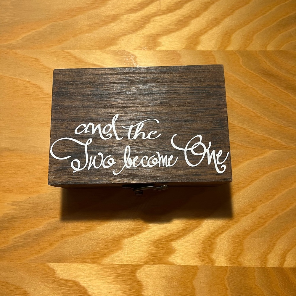 Rustic Brown Ring Box - Picture 3 of 3